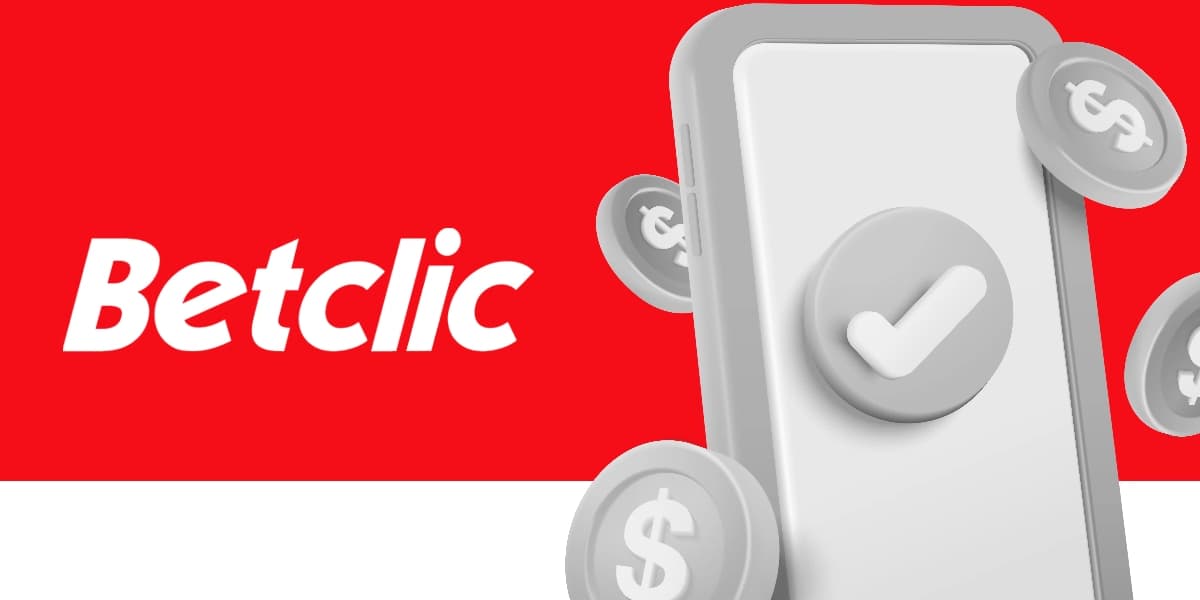 Imagem mostra ilustração de moedas saindo de um smartphone ao lado da logomarca da Betclic