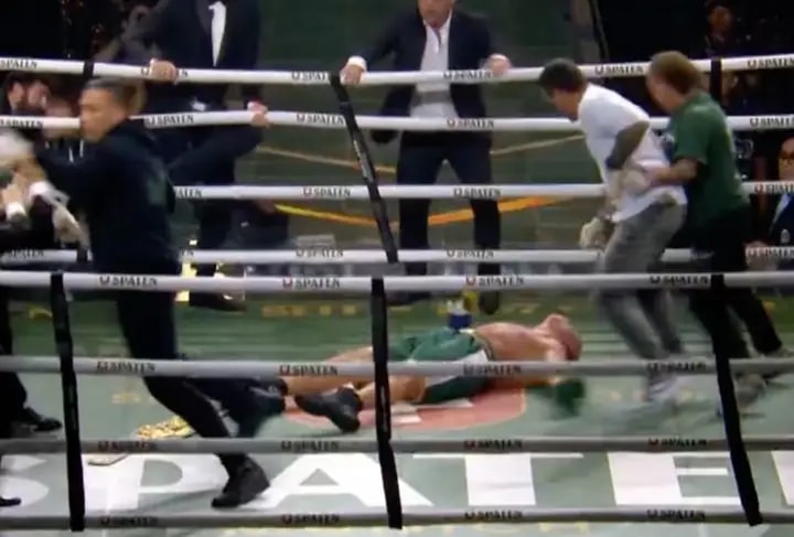 Wanderlei Silva acabou sendo nocauteado em briga generalizada ocorrida logo após sua luta contra Popó (Foto: Reprodução)